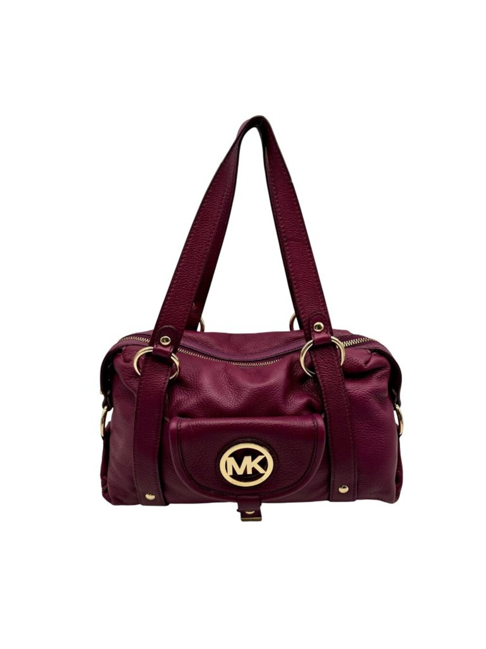 Michael Kors Plum Pebbled Leather Satchel